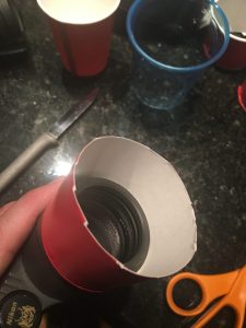 Binocular paper cup filter attachment