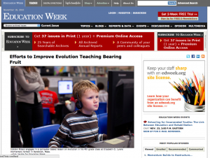 Education Week article about Evolution Readiness
