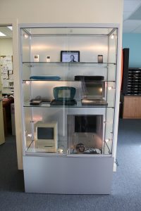Our display case tribute to Steve Jobs' innovation
