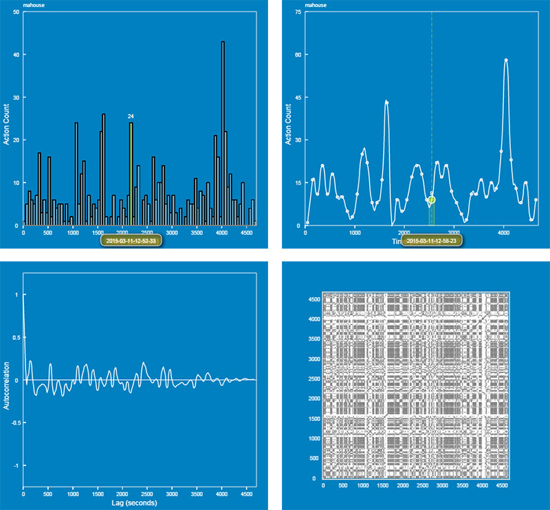 Four different visualizations of a time series in VPA.