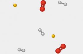 Reaction Between Hydrogen and Oxygen Molecules