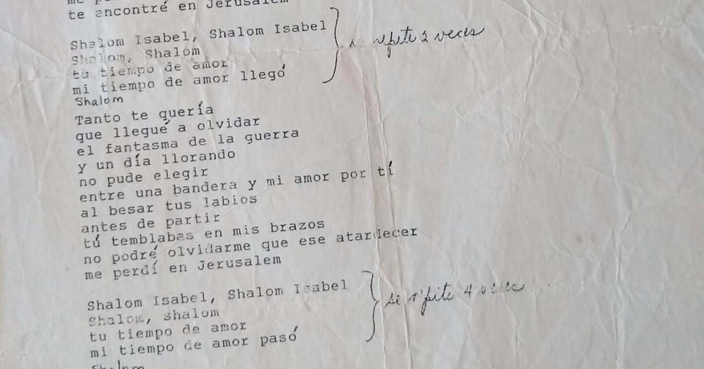Lyrics to Shalom by Jose Luis Rodriguez