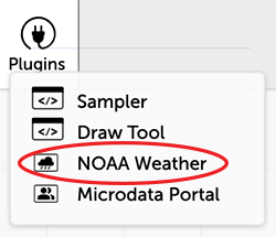 NOAA Weather Plugin in CODAP