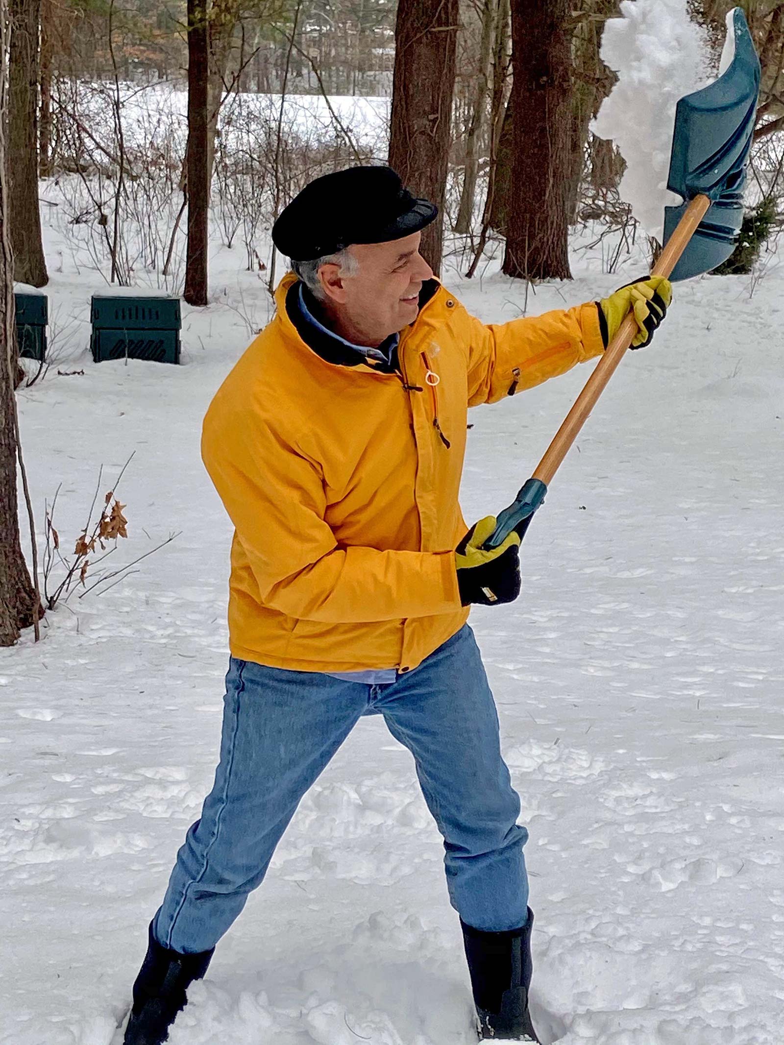 Steve Roderick Shoveling Snow