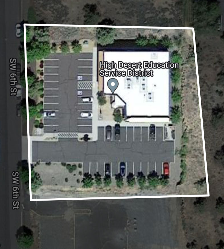 Aerial map of High Desert Education Service District in Redmond, Oregon