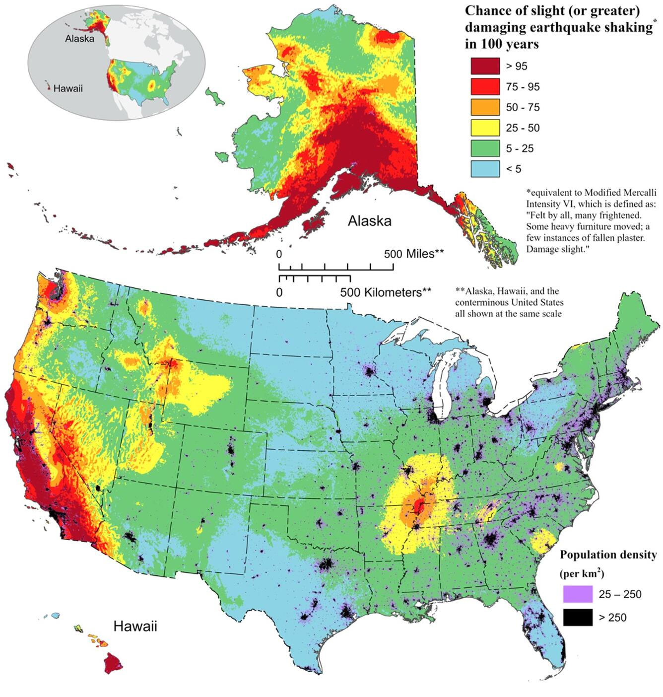 Long-term National Seismic Hazard Map (U.S. Geological Survey, 2019). 