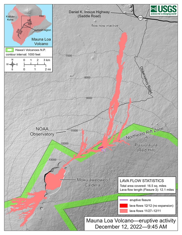 USGS Map of Mauna Loa Volcano