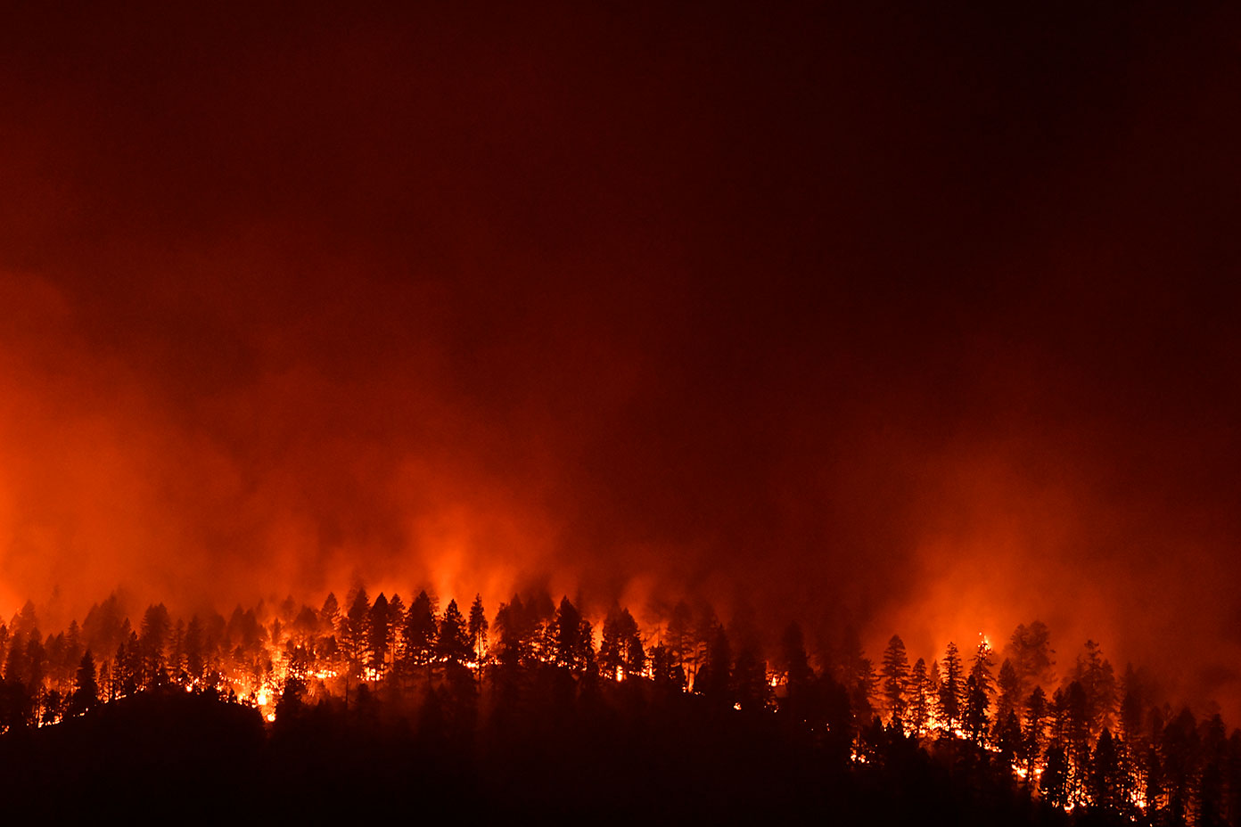 Rum Creek fire near Merlin, Oregon, August 2022. (Robert Hyatt, NOAA’s National Weather Service)