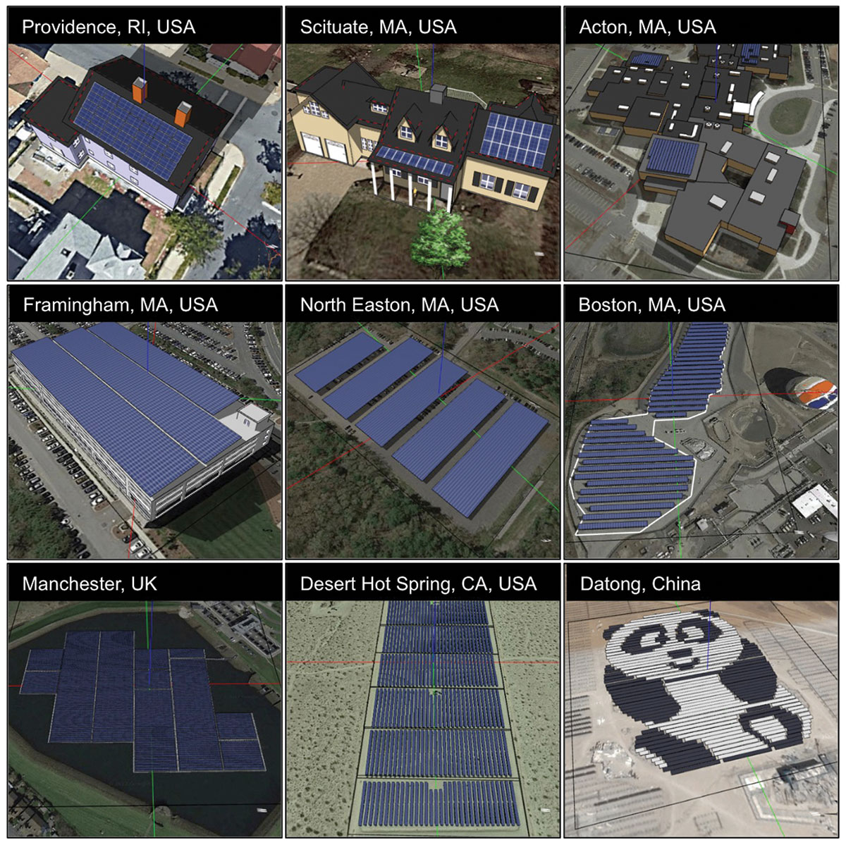 Energy3D can be used to design a wide variety of photovoltaic systems